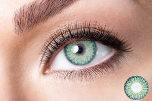 Flower Green Contact Lens