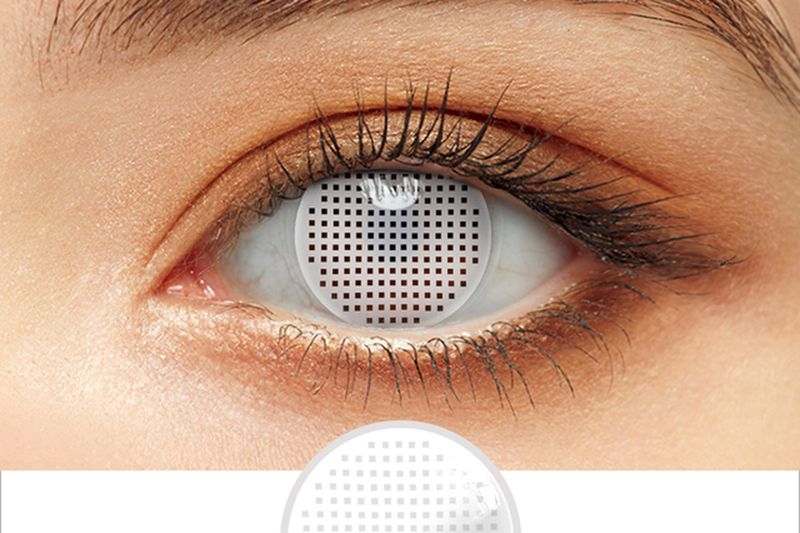 White Mesh Cosplay Contact Lens