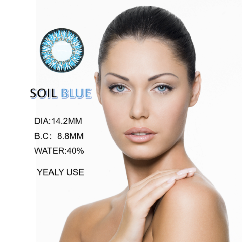Soil Blue Contact Lens